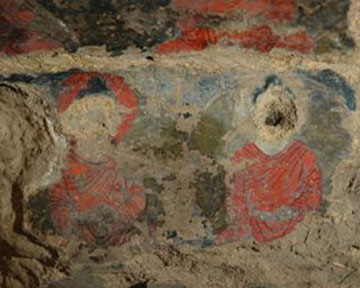 На обнаруженных фресках изображены сцены с участием Будды. Фото авторов исследования