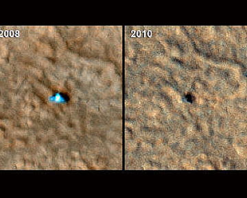 Зонд "Феникс" работает на Марсе с 25 мая 2008 года. Фото NASA