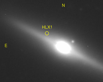 Изображение HLX-1. Фото Monthly Notices of the Royal Astronomical Society