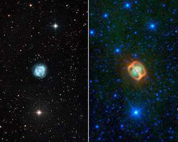 Авторы работы исследовали NGC 1514 при помощи инфракрасного телескопа WISE. Изображение NASA/JPL