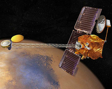 Mars Odyssey позволил ученым наблюдать сезонные изменения на Марсе. Фото NASA