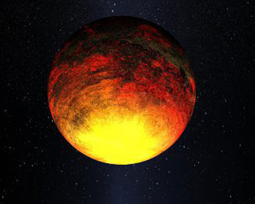 Kepler-10b была открыта при помощи космического аппарата "Кеплер". Иллюстрация NASA